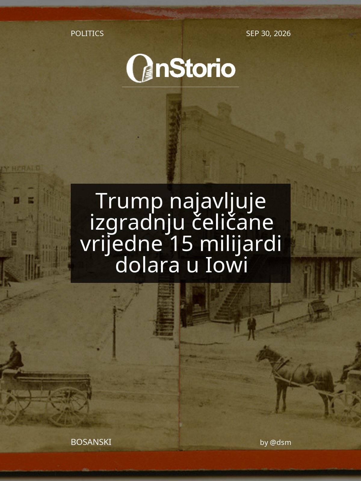 Trump najavljuje izgradnju čeličane vrijedne 15 milijardi dolara u Iowi cover
