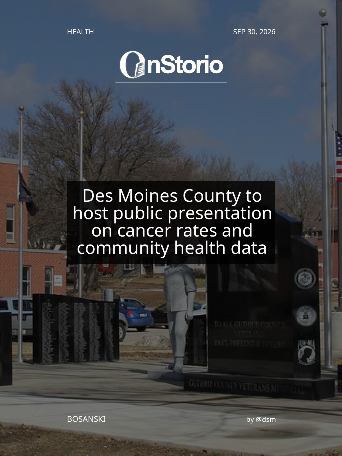 Des Moines County to host public presentation on cancer rates and community health data cover