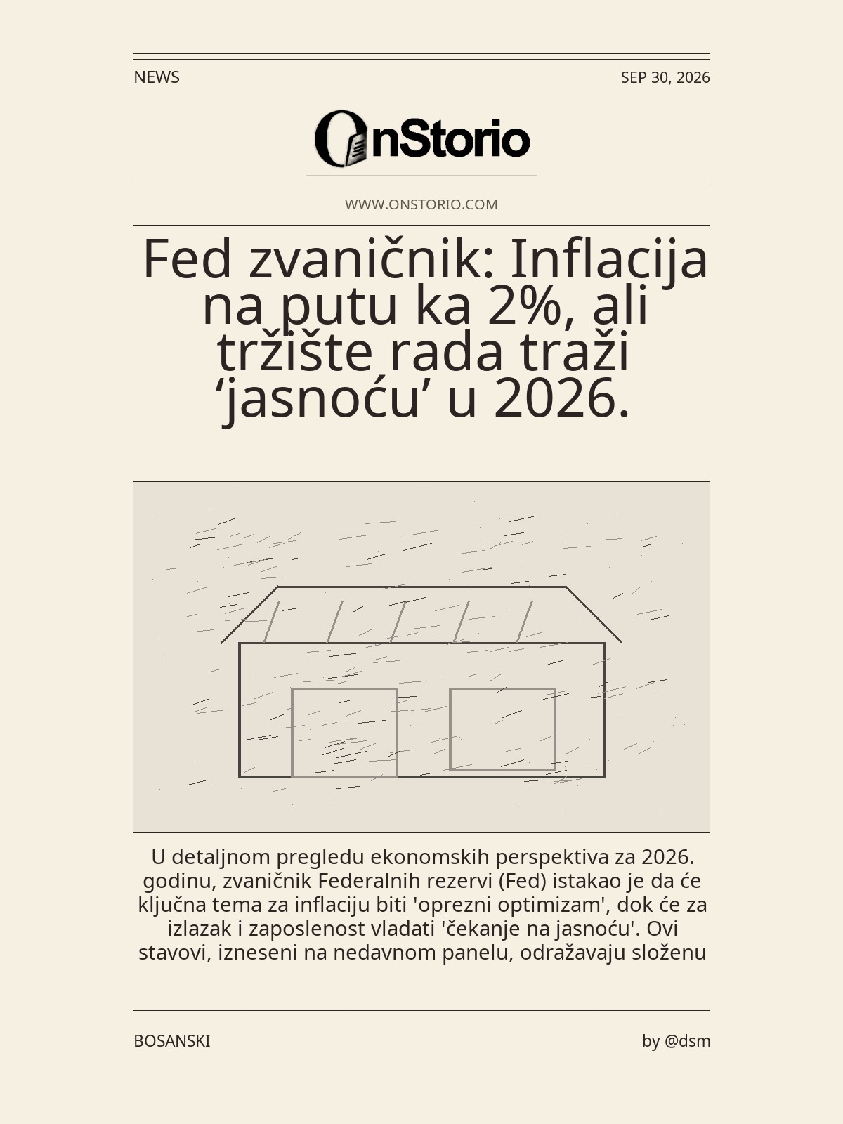 Fed zvaničnik: Inflacija na putu ka 2%, ali tržište rada traži ‘jasnoću’ u 2026. cover